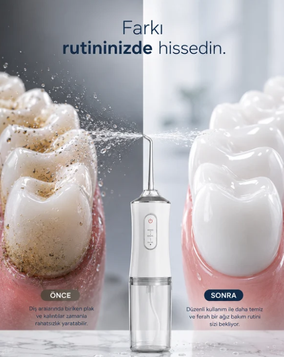 Oralyn™ – Profesyonel Taşınabilir Ağız ve Diş Duşu