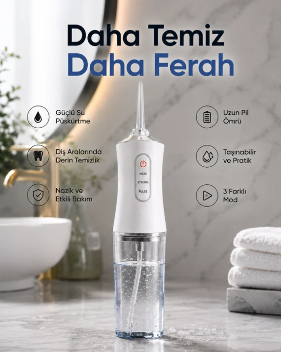 Oralyn™ – Profesyonel Taşınabilir Ağız ve Diş Duşu